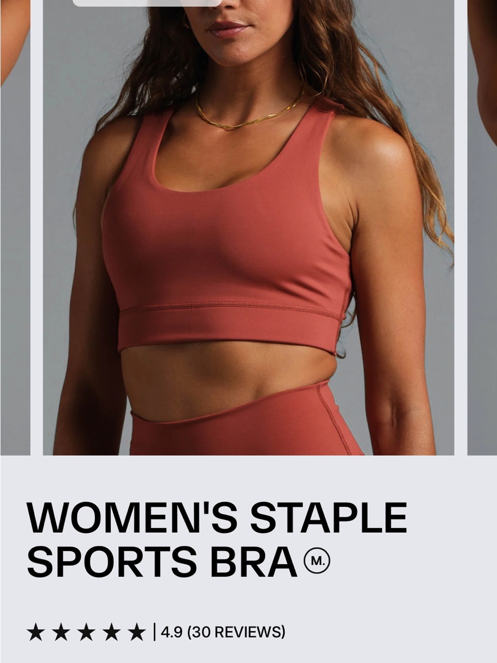 Municipal Women's Staple Sports Bra - Rust